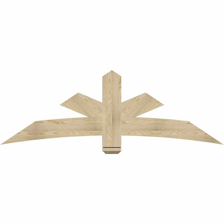 Ekena Millwork Alberta Rough Sawn Timber Gable Bracket, Douglas Fir, 72"W x 24"H x 4"D x 6"F, 8/12 Pitch GBW072X24X0406ALB00RDF